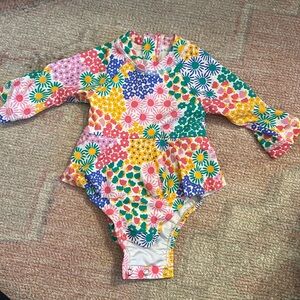 Hanna andersson 0-3 month floral swimsuit